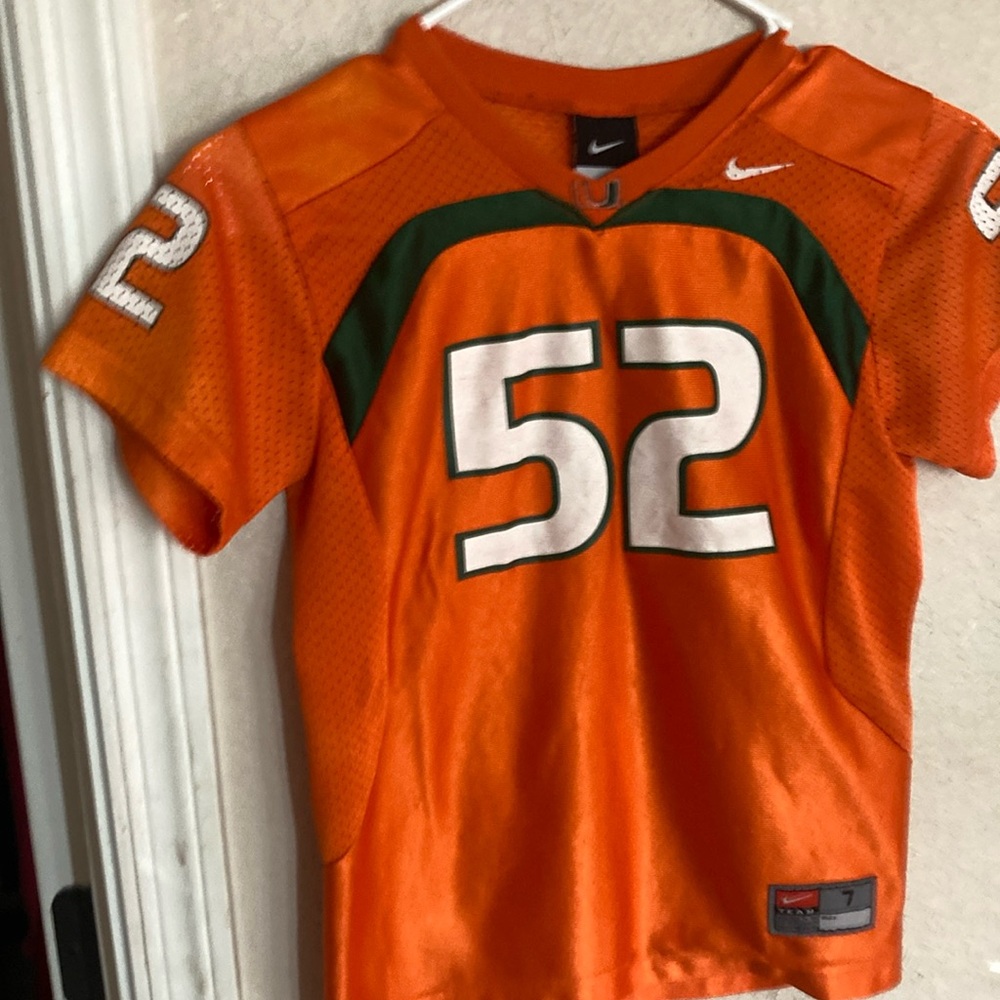 NCAA Nike Authentic  Youth Football Jersey - #52 - Size 7 Boys